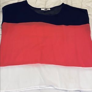 Colored block blouse